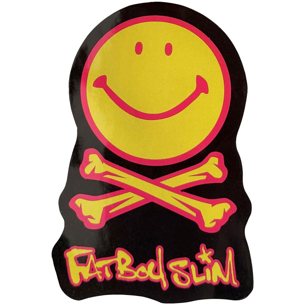 Fatboy Slim - Happy Face Logo Sticker - Black/Multicolours
